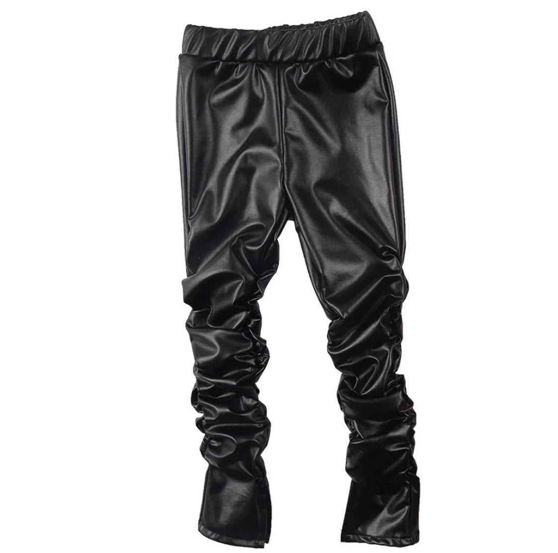 Luna Stacked Leather Pants